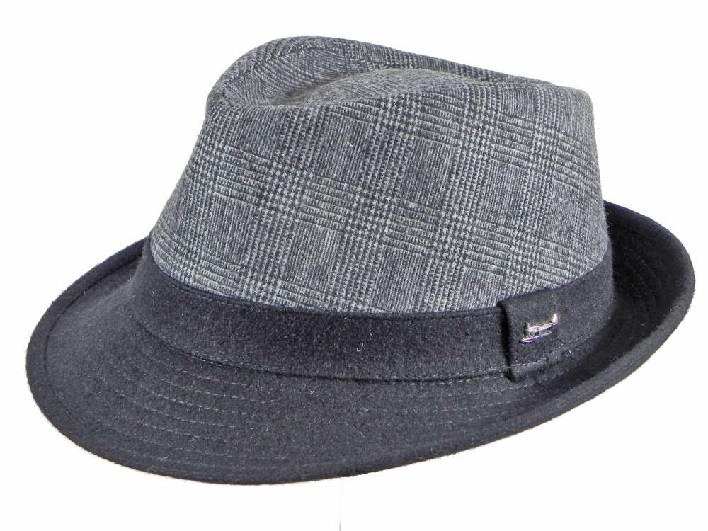 Buick Check Trilby in Charcoal