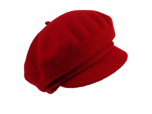 WSC03 Baker Boy Cap in Berry