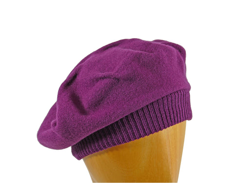 WSC06 Tucked Beret in Plum