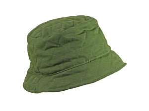 WSC16 Quilted Wax Bucket Hat in Olive /Tweed