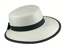 Load image into Gallery viewer, WSC35 Panama Sun Hat in White/Black
