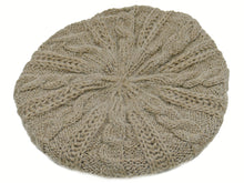 Load image into Gallery viewer, WSK05 Cable Knit Beret in Taupe
