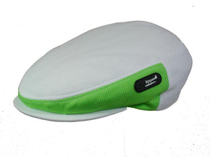 Zephyr Golf Cap in White/Zest